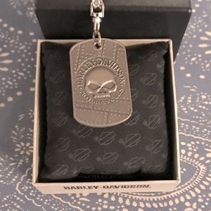 NWOT Harley-Davidson Willie G Skull & Diamond Plate B&S Dog Tag Pendant & Chain